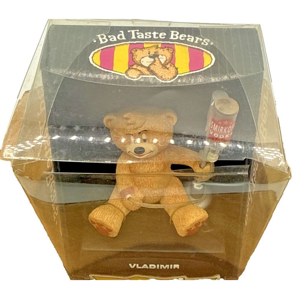 Vintage Bad Taste Bear Vladimir Vodka IV Collectible Figure Handpainted - Picture 5 of 13